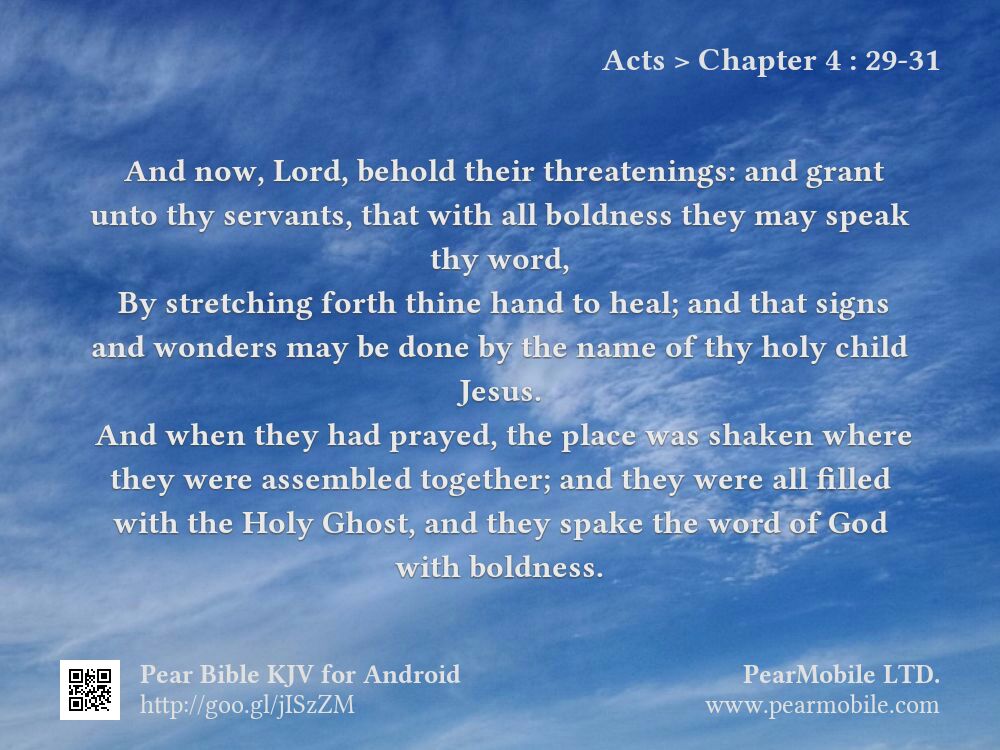 Acts, Chapter 4:29-31